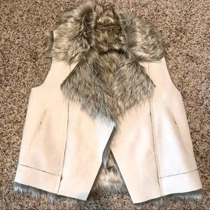 Kenneth Cole Faux Suede & Shearling Vest